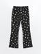 Floral Girls' Tights with Elastic Waistband